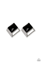 Load image into Gallery viewer, Stellar Square - Black - Paparazzi - Earrings
