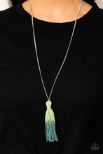 Load image into Gallery viewer, Totally Tasseled - Green - Paparazzi - Necklace
