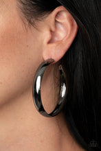 Load image into Gallery viewer, BEVEL In It - Black - Paparazzi - Earrings
