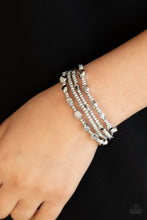 Load image into Gallery viewer, Fashionably Faceted - Silver - Paparazzi - Bracelet

