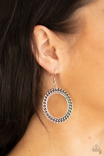 Above The RIMS - Silver - Paparazzi - Earrings