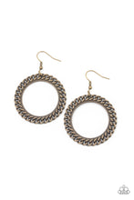 Load image into Gallery viewer, Above The RIMS - Brass - Paparazzi - Earrings

