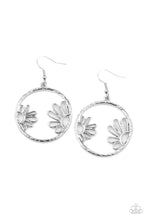 Load image into Gallery viewer, Demurely Daisy - Silver - Paparazzi - Earrings
