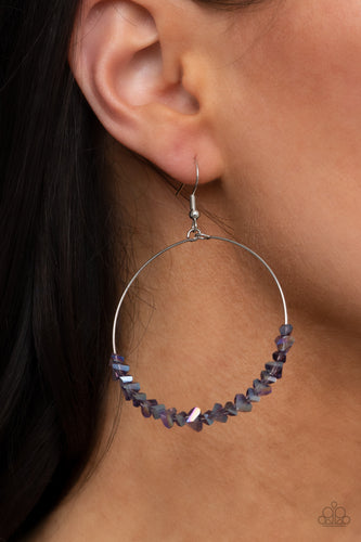 Glimmering Go-Getter - Purple - Paparazzi - Earrings