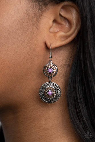 Keep It WHEEL - Purple - Paparazzi - Earrings