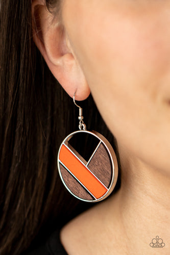 Dont Be MODest - Orange -  Paparazzi - Earrings