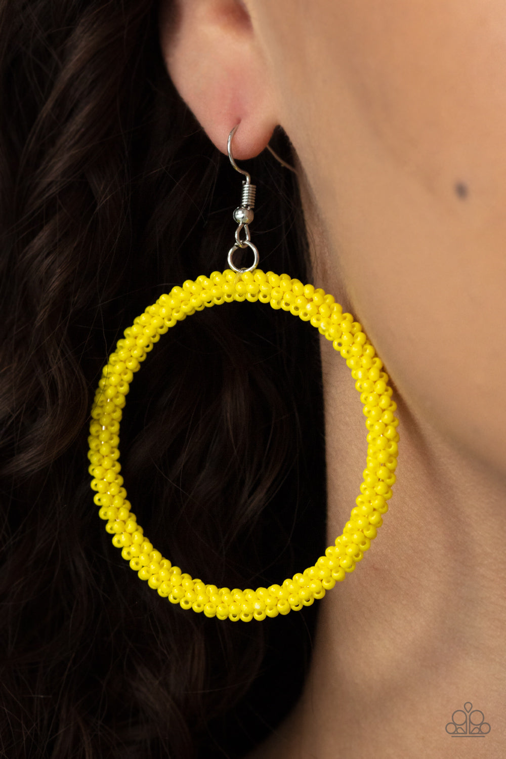 Beauty and the BEACH - Yellow - Paparazzi - Earrings