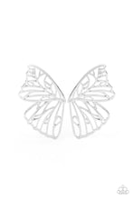 Load image into Gallery viewer, Butterfly Frills - Silver - Paparazzi - Earrings 
